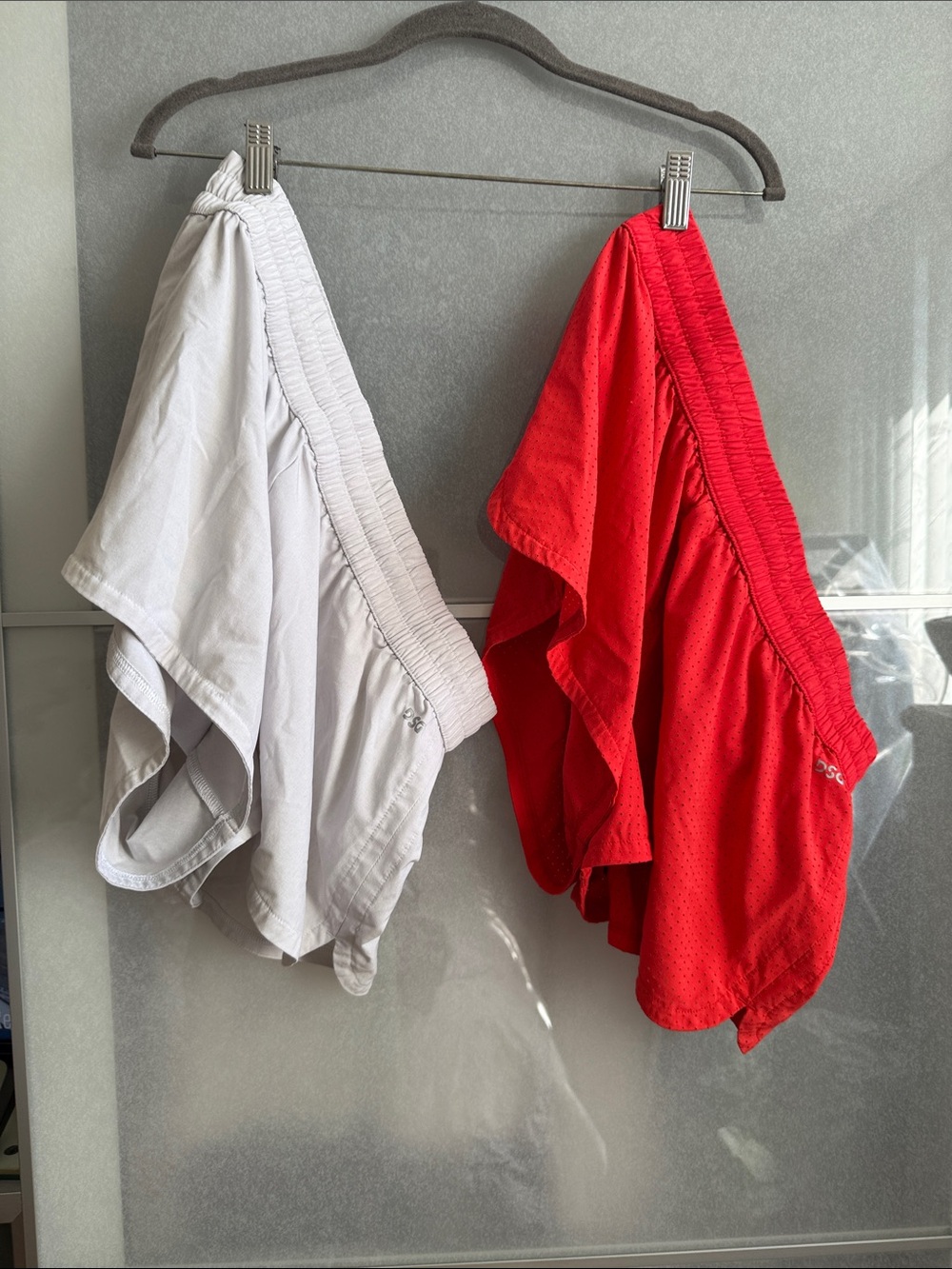 Bundle x 2 Elastic Waist running Shorts - Red and White